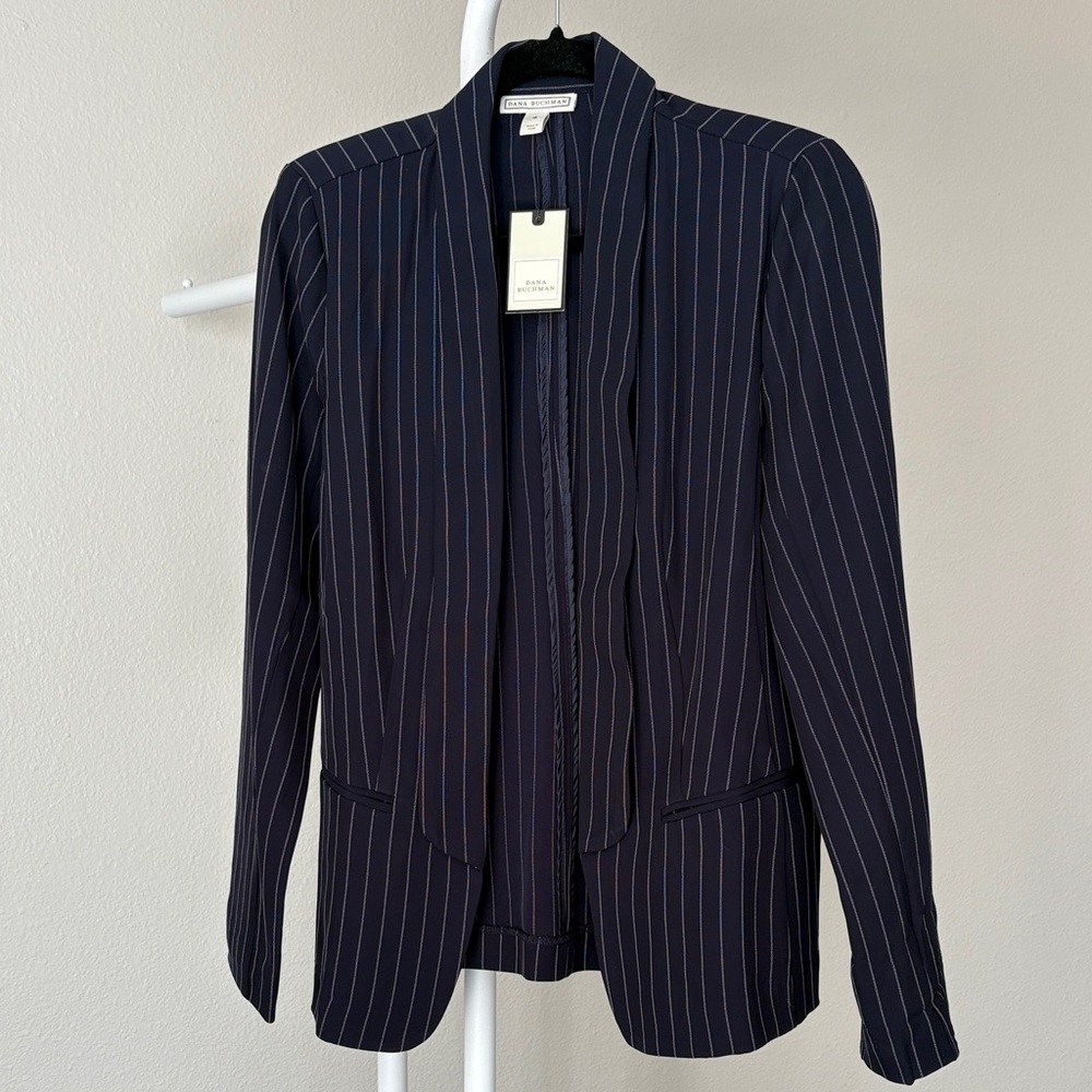 Dana Buchman Navy Striped Blazer